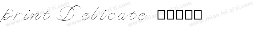 print Delicate字体转换